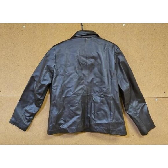 The Leather Company NY Italian Leather Jacket Coat plus size 3X with pockets - Picture 3 of 4